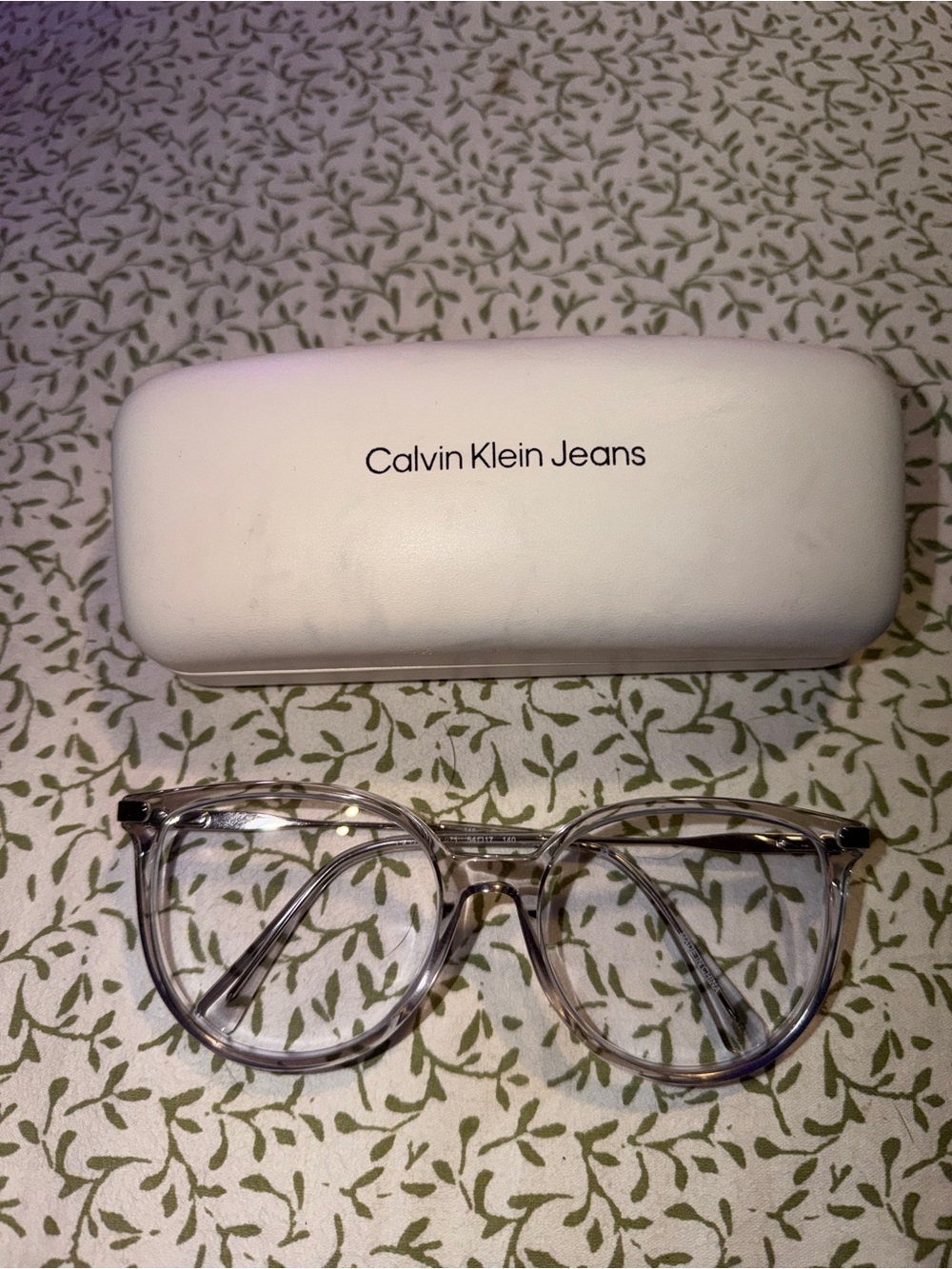 Calvin Klein Jeans Translucent Clear Round Women's Glasses